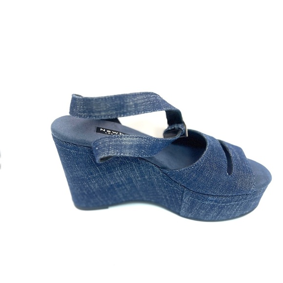 Newbark Women’s wedges blue - Picture 4 of 10